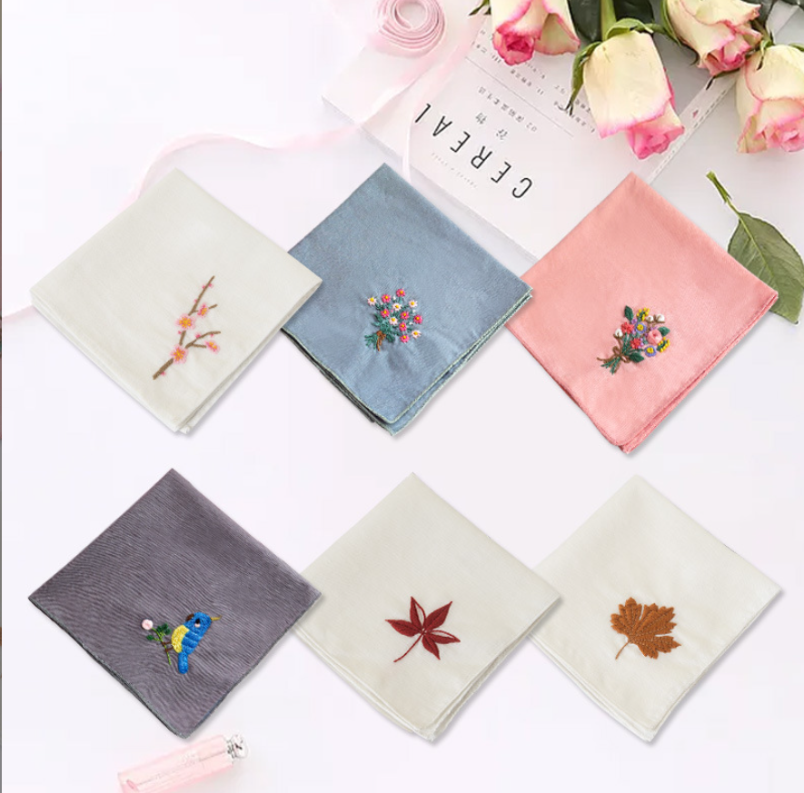 Embroidery Handkerchief DIY Material Kit