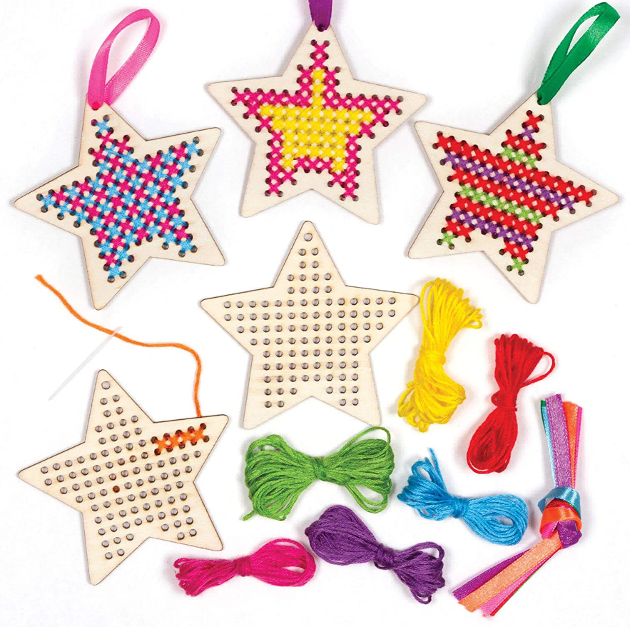 Kids Wooden Cross-Stitch Kit Star