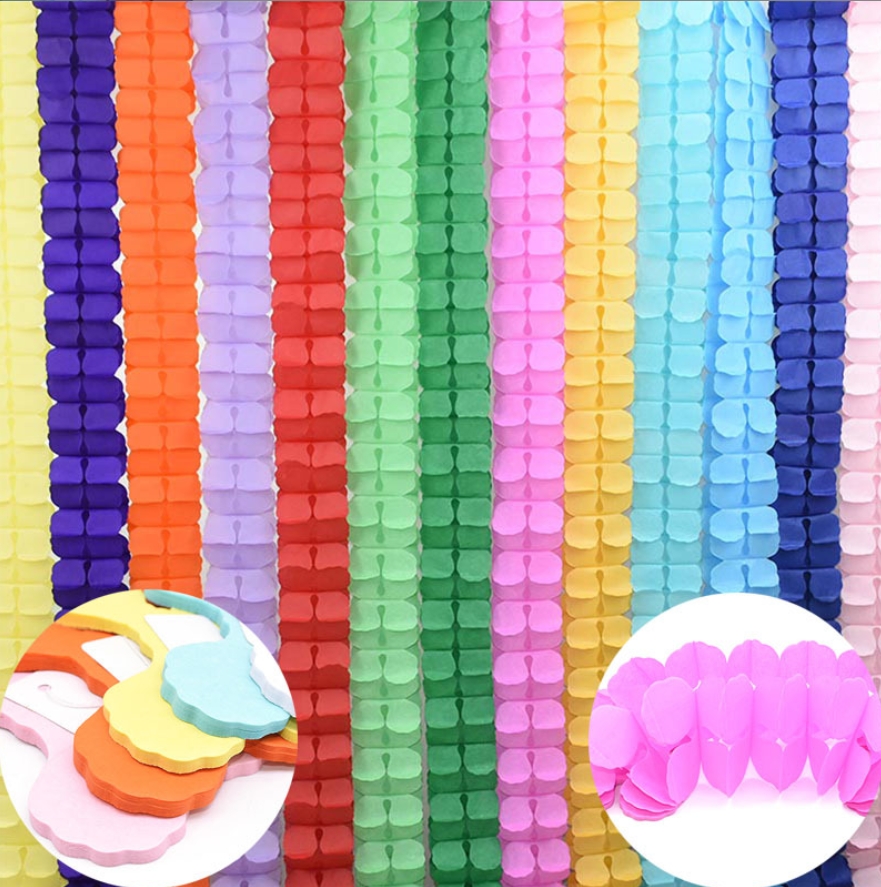 Hanging Garland Four-Leaf Tissue Paper Flower