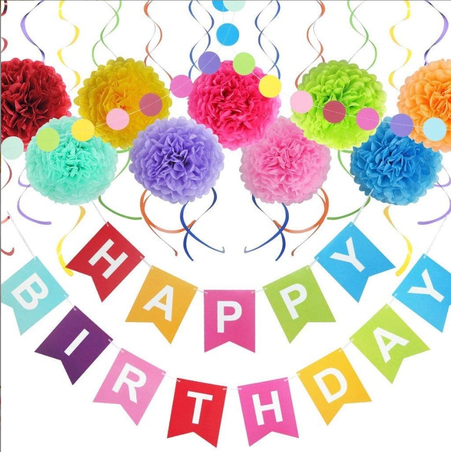 paper fan flower set paper flower (6)