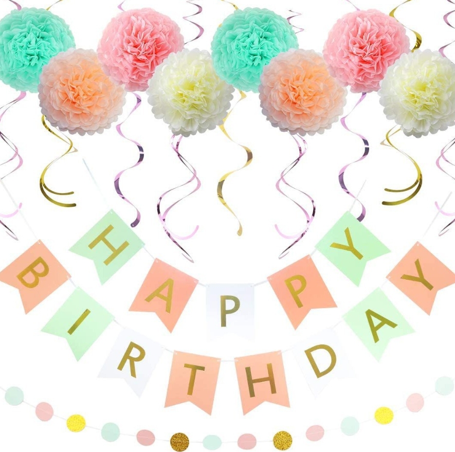 paper fan flower set paper flower (7)