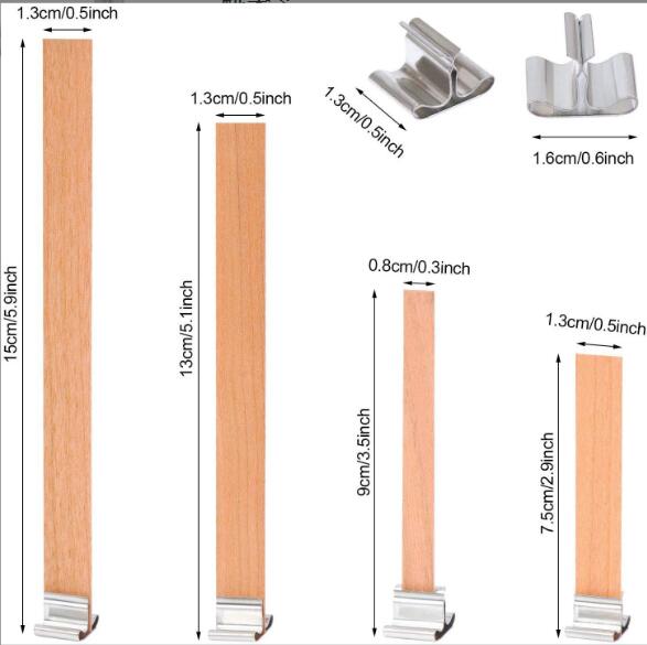 Wooden Candle Wicks with triangle base