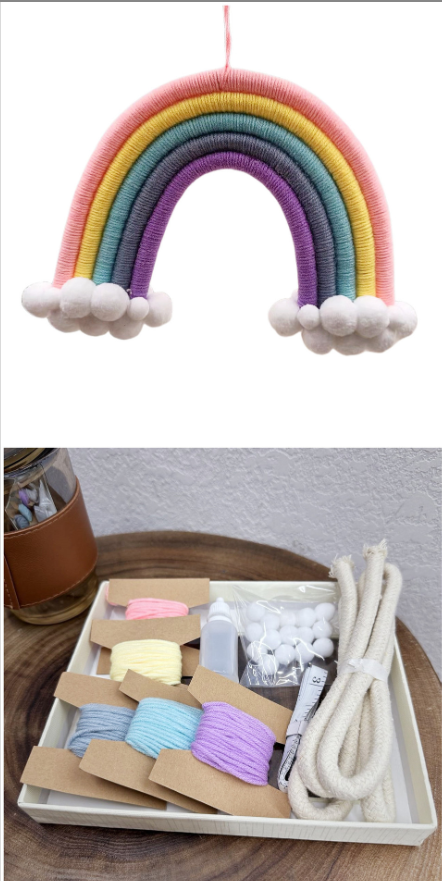 DIY Macrame Rainbow Set